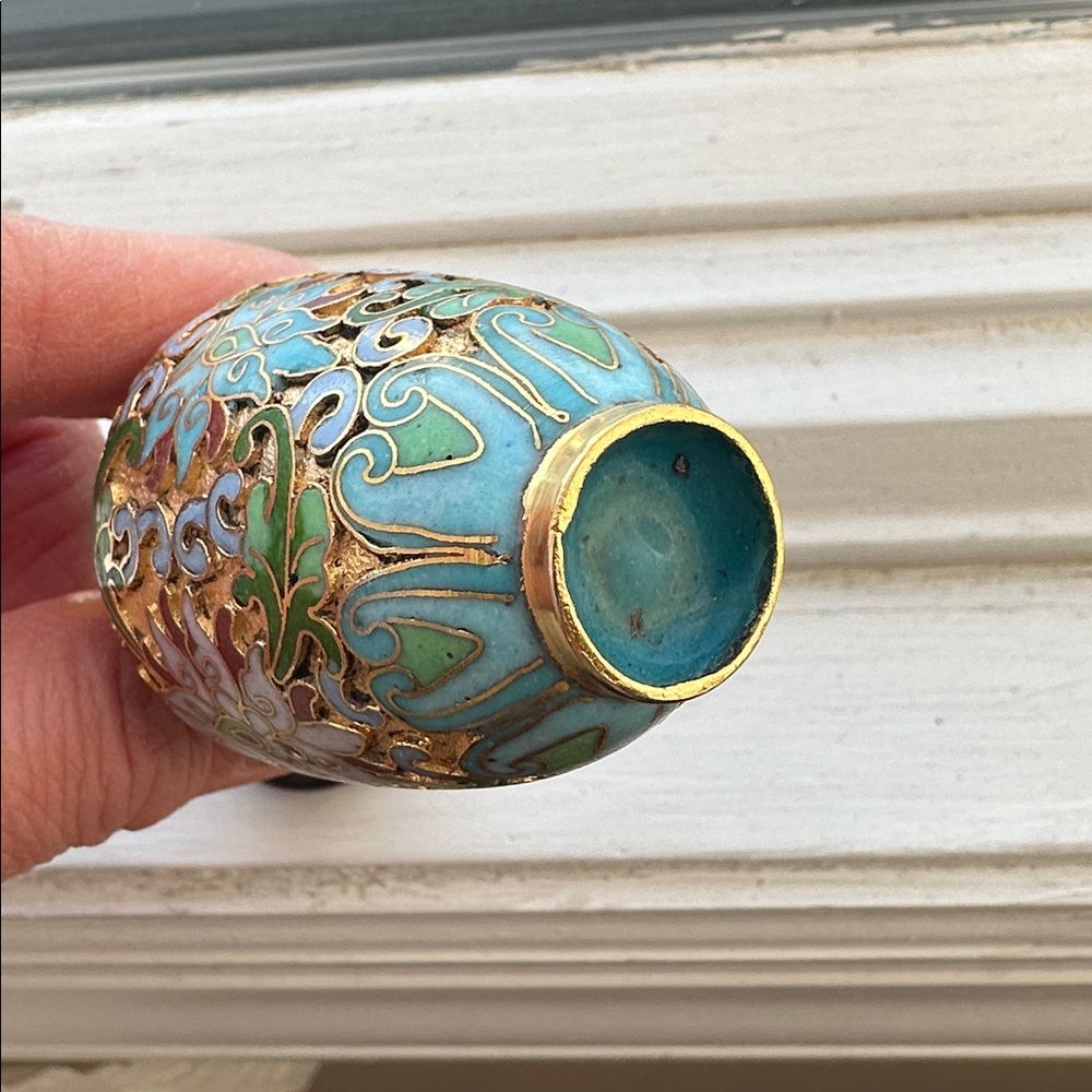 Vintage Gold Cloisonné Mini Vase - Picture 5 of 7